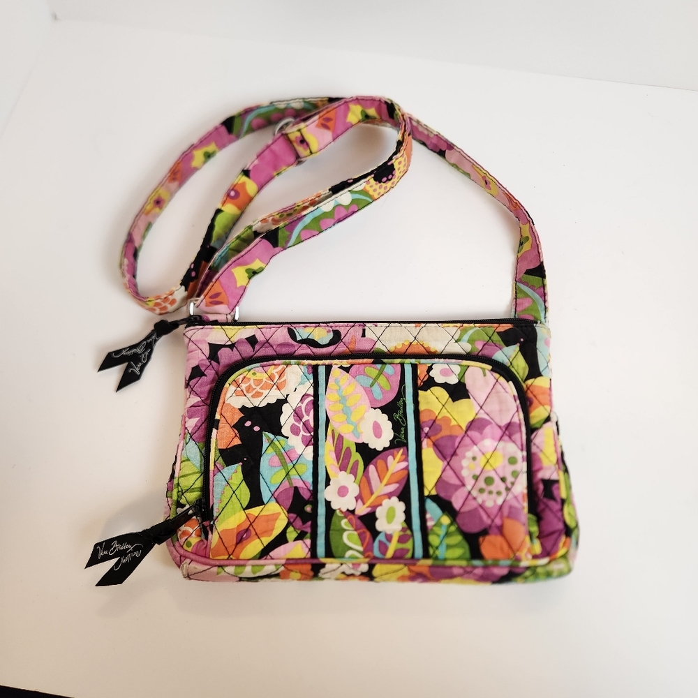 Vera Bradley Purse Over Shoulder Floral Print Pockets Card Slots Crossbody - Picture 12 of 12